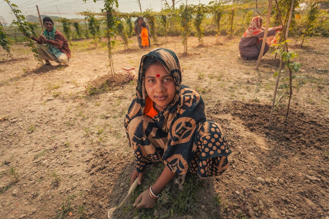 group planting trees