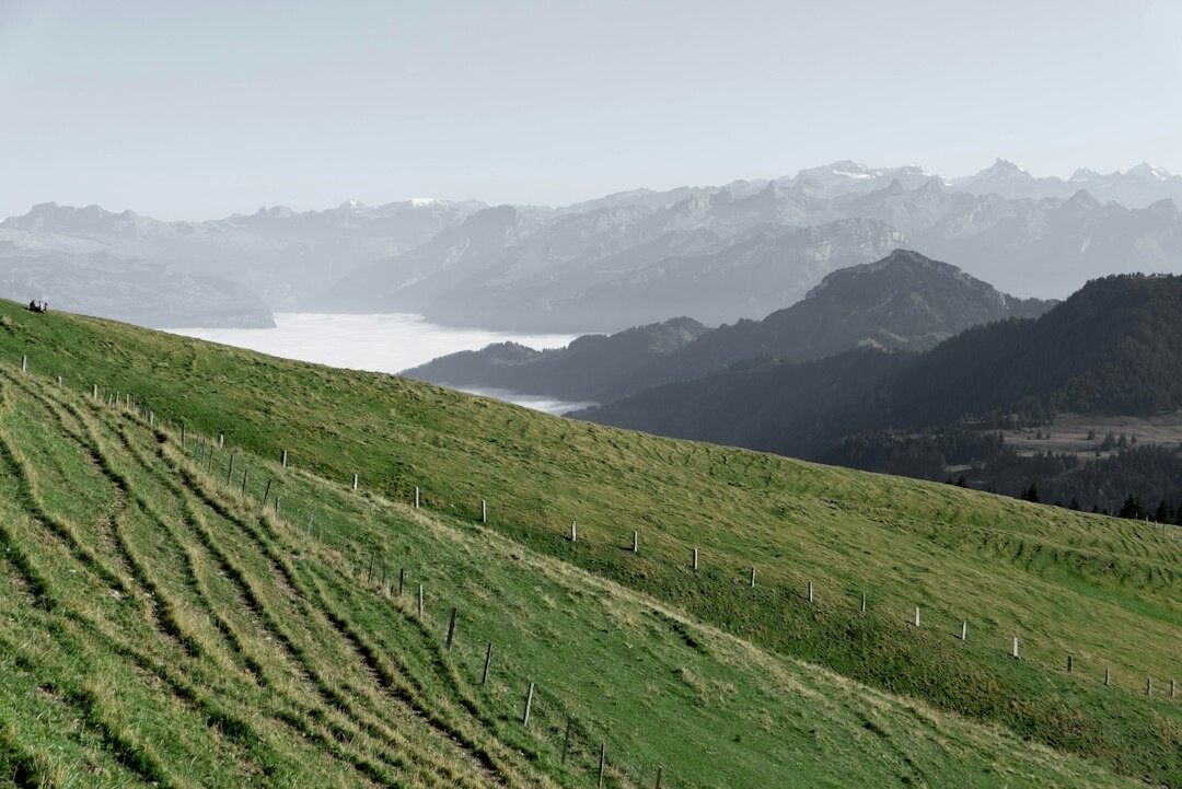 swiss mountains green valley